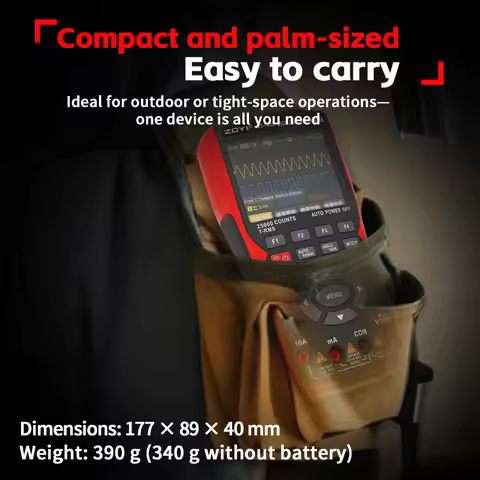 ZOYI ZT-703S 3 in 1 Oscilloscope Multimeter with 3.5 Inch IPS Display,25000 Counts, Dual Channel 50M