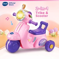 VTech 2-IN-1 RIDE & BALANCE SCOOTER (Pink) Ride On Motorbike Scooter Toys Kids 1-3 Years