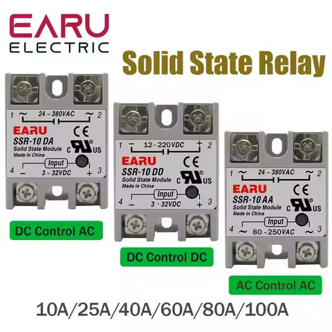 SSR-25DA SSR-40DA SSR-40AA SSR-40DD SSR 10A 25A 40A 60A 80A 100A DD DA AA Solid State Relay Module f