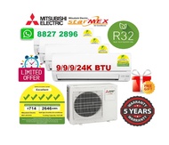 STARMEX (R32) MITSUBISHI ELECTRIC MULTI-SPLIT SYSTEM 4 AIRCON [MXY-4H33VG &amp; MXSY-FP10VG x 3 + MXSY-FP24VG ] + FREE 60 MONTH WARRANTY + FREE DELIVERY + FREE GIFT