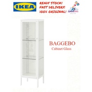🔥READY STOCK🔥 IKEA BAGGEBO Cabinet with glass doors, metal/white 34 x 30 x 116 cm Ikea glass display cabinet