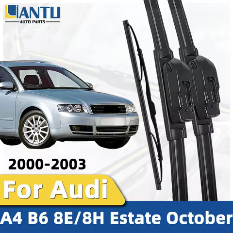 1/3PCS Front And Rear Wiper Kit For Audi A4 B6 8E 8H Estate October 2000-2003 Windshield Wiper Silen