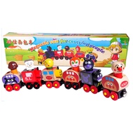 Wooden Anpanman Magnetic Train Set 6 Piece Educational Hands-on Skills Gifts Accessories Cars for Toddler Kids Boy Girl