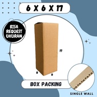 Packing Box 6x6x17 Cardboard Bottle Cardboard A1 Box Packaging Box Spare Part Herbal Honey Souvenir 