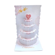 多層次立體愛心結婚蛋糕【Hallmark-JP卡片 結婚賀喜】