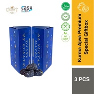 Ajwa Dates 3pcs – Premium Elegant Gift Box | Finest Dates from Al Madinah, Saudi Arabia