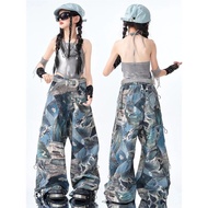 Hip Hop Kids' Jazz Dance Outfit - Silver Vest with Blue Trousers