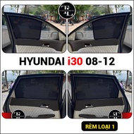 Magnetic curtain type 1 for Hyundai i30 2008 to 2012, Set of 4 standard car form panels, Anti-UV -