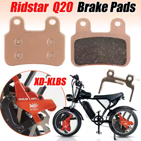 Front/Rear Disc Brake Pads Semi-metal for Ridstar Q20/Q20Pro H26Pro EKX X2 X21 Freego X2 Compatible 