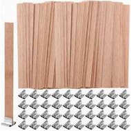 20/60/80/100/160pcs (Including Wood Core And Base) New DIY Aromatherapy Candle Cherry Wood Bar Candl
