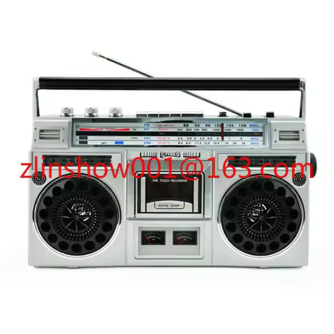 Portable 550 Old School Acrylic Stereo Tuner Cassette Player Speaker Radio Cassette Boombox With Fm 