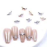 4ชิ้น Zirconia Claw พลอยเทียม Nail Art Decorations, Asymmetric Zirconia พลอยเทียม Rings, Minimalist 