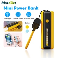 MeeGoo Mini Powerbank Fast Charging 5000mah with Type C Cable Portable Charger