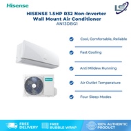HISENSE 1.5HP R32 Non-Inverter Wall Mount Air Conditioner  AN13DBG1 | Fast Cooling |  Large Blade | LED display | Air Conditioner with 2 Years Warranty