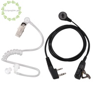 2 Pin PTT MIC Headset Covert Acoustic Tube In-ear Earpiece For Kenwood TYT  UV-5R BF-888S CB Radio A