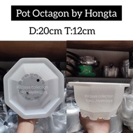Pot bunga 20cm putih/Pot bunga plastik