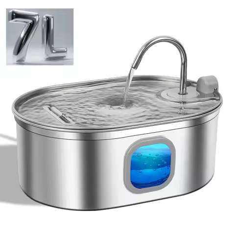 Large Cat Water Fountain 7L Large Capacity Cat Water Fountain,Pet Water Dispenser With Filter,Dog Dr