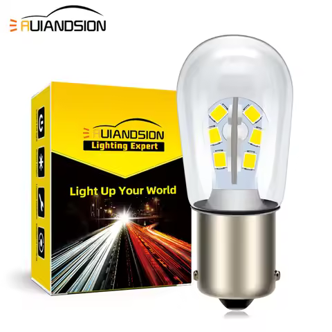 Ruiandsion 2pcs 12V 24V 48V 1156 BA15S P21W 1157 BAY15D BA15D LED Bulbs 24smd 2835 Trucks Lamp Rever