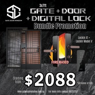 Main Door and Gate with Lockin X1 Door Digital Lock and Lockin Model V Gate Digital Lock Bundle