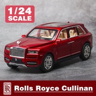 LEO 1:24 Rolls Royce Cullinan รถของเล่นแบบจำลองรถโลหะผสม Diecast สำหรับเด็กผู้ชายเด็กของเล่นเด็ก SUV