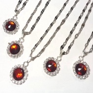 Women's Birthstone Charm January Pendant Necklace