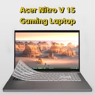 Acer Nitro V 15 Keyboard Cover Gaming Laptop ANV15-51 15.6 inch Laptop Soft Silicone Keyboard Protector Waterproof TPU transparent Keyboard Cover Dustproof Non-sliding S50-54
