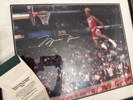 Michael Jordan米高佐敦Upper Deck(UDA)出品16x20灌籃大賽簽名照片海報