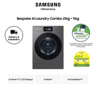 [Climate Voucher Eligible] Samsung WD90F21BCSSP 21KG/11KG Bespoke AI Front Load Washer Dryer