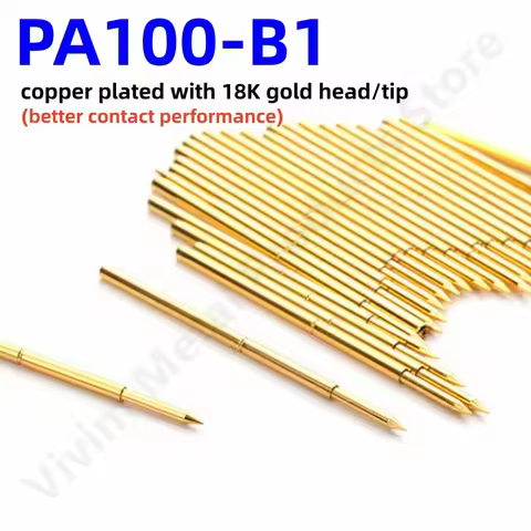 20/100PCS PA100-B1 Spring Test Probe PA100-B Test Pin Test Tool 33.35mm Dia 1.36mm Needle Tip Dia 0.
