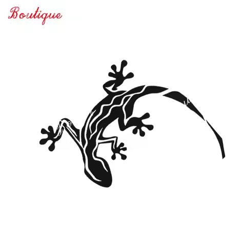 11.8cmx13.6cm fashion Gecko Lizard accessories Vinyl Car Sticker Black / silver 8a-0165 personalized