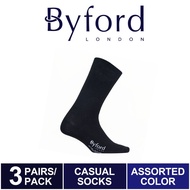 Byford Stokin Panjang Kasual (3 Pcs) | Byford Full Length Casual Socks Assorted Colour - BSF785E