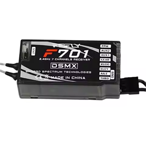 F701 7CH DSM2 DSMX 2.4GHz PPM Receiver Compatible Spektrum DX7 DX8 DX6i JR DSX7 DSX9 Long Range Bind