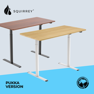 Squirrey Electric Height Adjustable Desk Pukka Version [ 120x60cm, 725-1175mm Height Adjust, 60kg Load Capacity, Ergonomic Table, Affordable, Entry Level, Furniture, Workplace, Office, Home ]