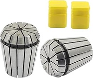 Piutouyar High Precision ER32 Spring Collet Nut Set, 2 Pcs ER32 3/16 Inch Spring Collets Chuck for C