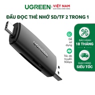 Đầu đọc thẻ SD TF chân cắm USB 3.0/USB Type C UGREEN CM304 | Hỗ trợ OTG | Truyền tải dữ liệu nhanh c