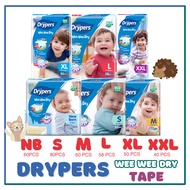 Drypers Wee Wee Dry Tape NB/S/M/L/XL/XXL | Lampin Bayi Berlekat Drypers Wee Wee Dry