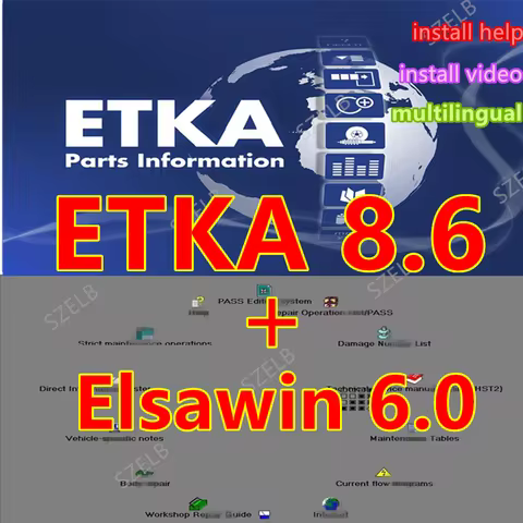 2026 Hot sales Etka 8 .6 ELSAWIN 6.0 for Audi for VW Auto Repair Software Group Vehicles Electronic 
