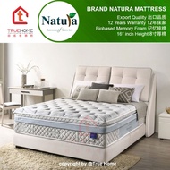 Natura Seaqual Coral Sea Mattress/16"/Biobased Cool Gel Memory Foam/7 Zone Individual Pocket Spring