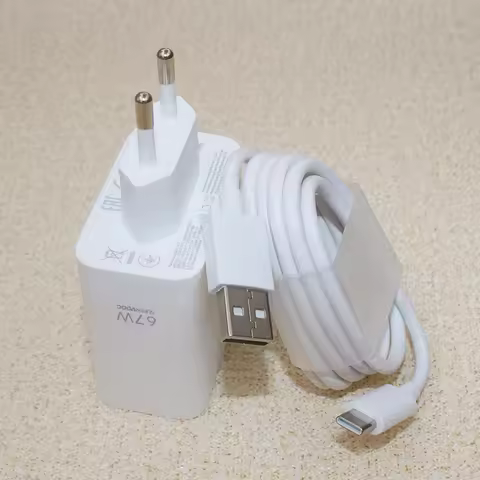 OPPO 67W Charger SuperVOOC EU US Fast Charging Power Adapter Type C Cable For OPPO Find N3 N2 Reno 1