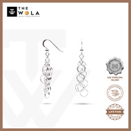 MILLENNE Millennia 2000 Entangled Hook Silver Dangle Earrings with 925 Sterling Silver