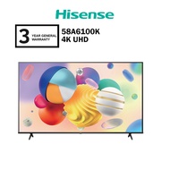 Hisense 50'' / 55'' / 58'' 50A6100K / 55A6100K  / 58A6100K 4K UHD Smart TV Television