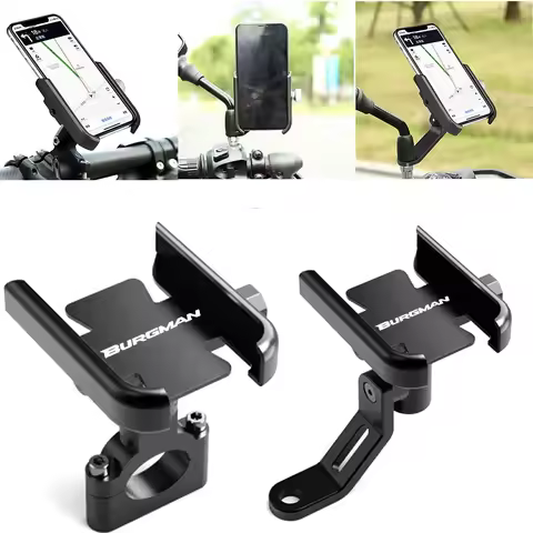 Motorcycle Accessories Mobile Phone Holder GPS Mirror Bracket For Suzuki Burgman AN 650 400 125 200 