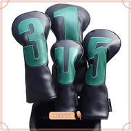 TOPBEAUTYMY Golf Club Cover, PU Leather Portable Golf Club Head,  1 3 5 U Embroidered Multifunctiona
