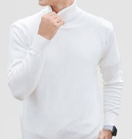MUNA-SHOP TERLARIS Premium Kaos Turtleneck Turtle neck Pria Lengan Panjang Putih Polos Kualitas Dis