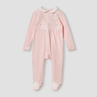 Babyshop Giggles Embroidered Peter Pan Collar Sleepsuit With Long Sleeves