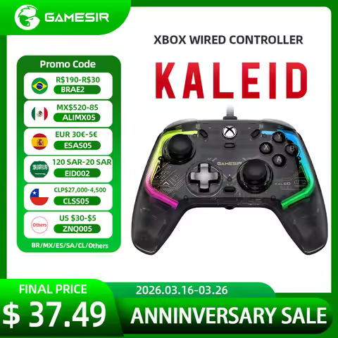 GameSir Kaleid Xbox Controller Wired Gamepad with Hall Effect Joystick for Xbox Series X, Xbox Serie