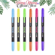 Line marker pen, line marker pen, 6-color 2-tip highlighter pen BAOKE MP492