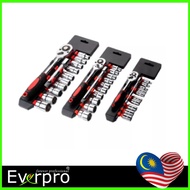 13pcs 1/4 Ratchet Socket Wrench Set, Drive Socket Set