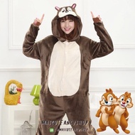 [มี COD] ชุดนอนมาสคอต กระรอก squirrel (chip and dale)