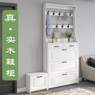 With Drawer Dumping Bucket Large-Capacity Storage Entrance Household Shoe Rack Solid Wood Doorway Mo